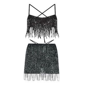 NBD LANNI SKIRT & TOP IN BLACK SZ X-SMALL - BNWT